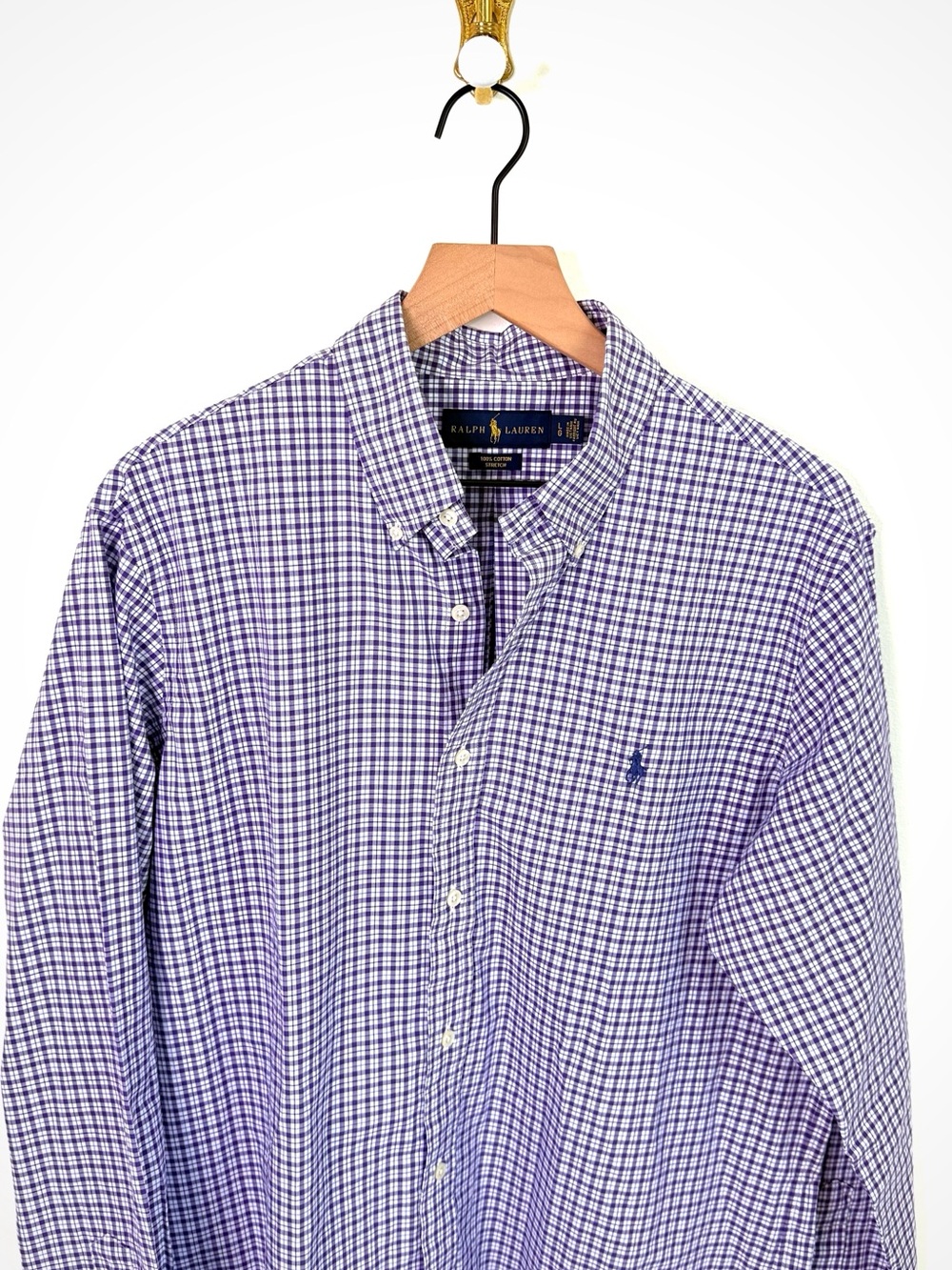 Polo Ralph Lauren Purple Grid Pattern Button Down | L